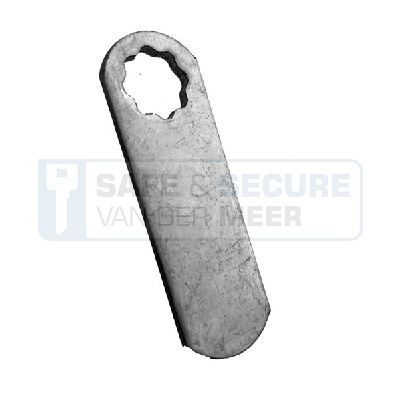 Eurolocks losse sluitlip Ster-aansluiting 2 mm. dik, type 6210034 recht, lengte 34 mm. 